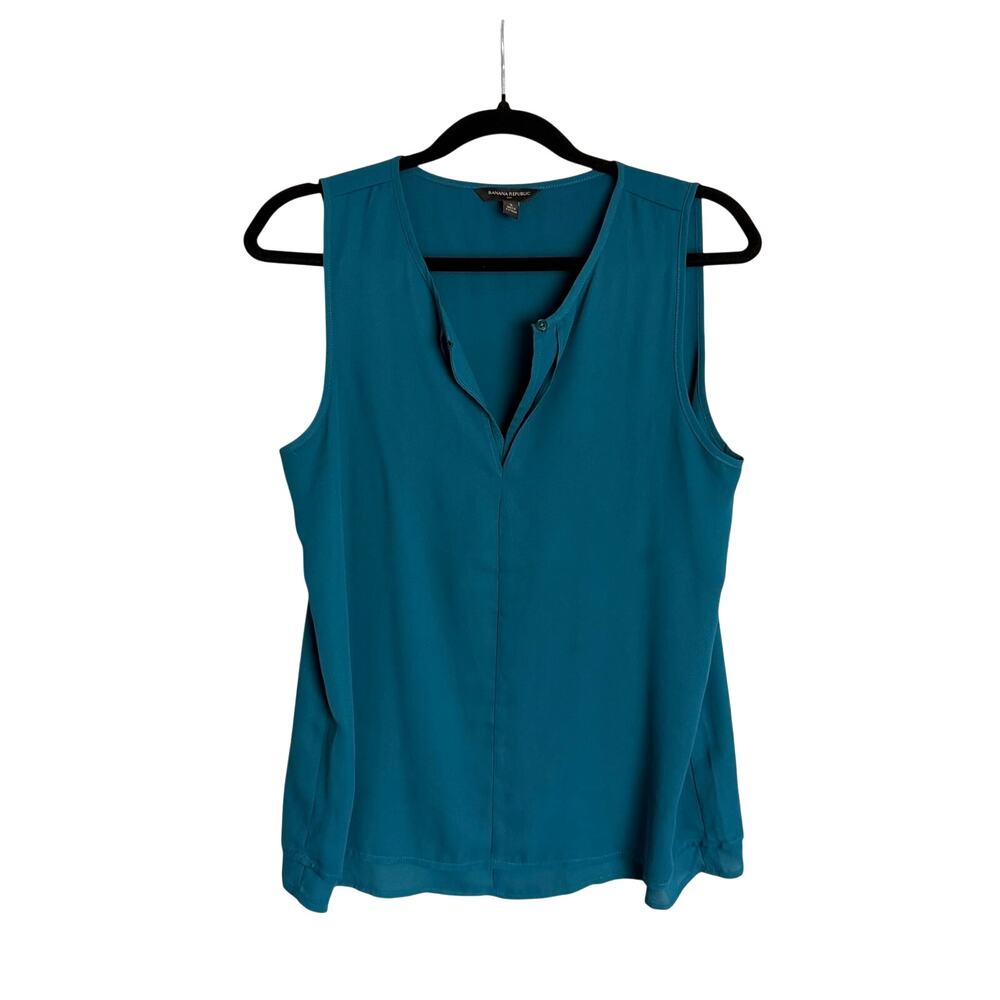 Banana Republic Sleeveless Blouse Teal S Business Careerwear